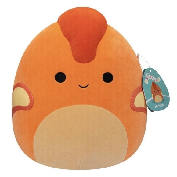 NEW‎ Squishmallows Nichelle RETIRED 11 Inch  the Orange Dinosaur RARE - Picture 1 of 4